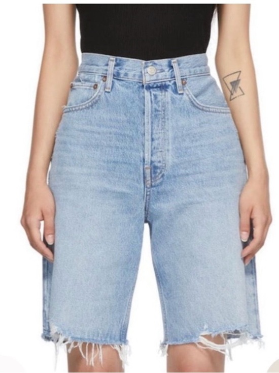 Agolde Pants - Agolde Los Angeles Premium 90s Mid Rise Jean Shorts, Roundabout Wash, size 28